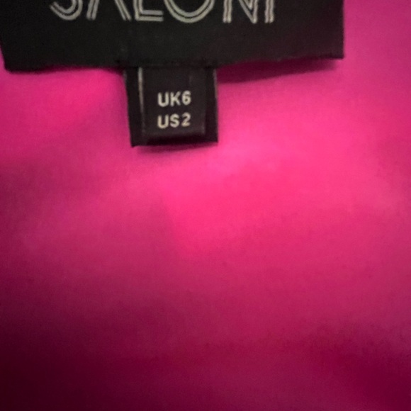 SALONI Bright Pink silk Dress - Picture 2 of 3